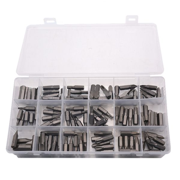 

1set screwdriver insert bits hex shank with storage case magnetic screwdriver bits antislip head driver bit 108pcs