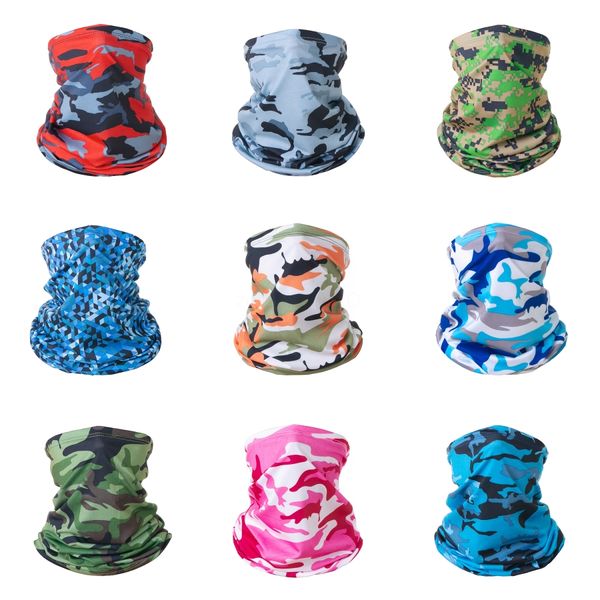 

outdoor camouflage cycling mask sun protection face er magic scarf camo cycling bandana without mask filter 22*3 #754#843, Black