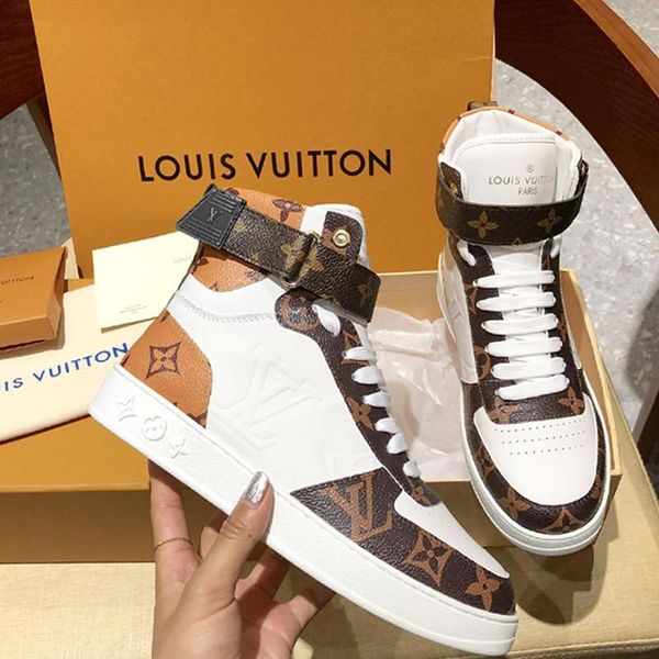 

2020 couple shoes fashion luxury mens leather casual sport shoes,personality wild high mens casual shoes size 35-46 00298, Black