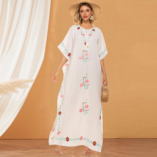 

vestidos de verano plus size embroidery 2020 long maxi dress sukienka women beach dress elbise summer dresses strand jurkjes