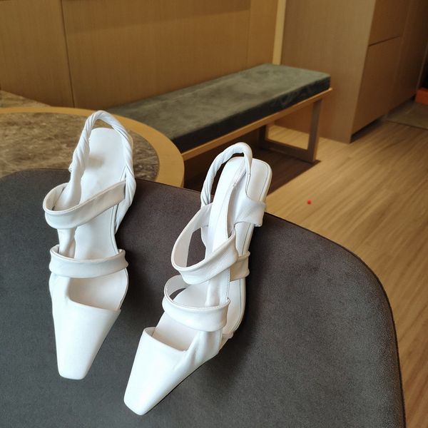 

women sandals zapatos mujer 2020 slip-on ladies high heels highest quality summer shoes woman retro cozy pumps women shoes, Black