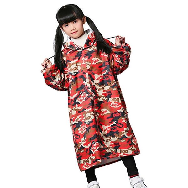 

kids raincoat girls waterproof children coat waterproof clear coat poncho cover women jacket rainwear impermeable lluvia 60yy060, Red;brown