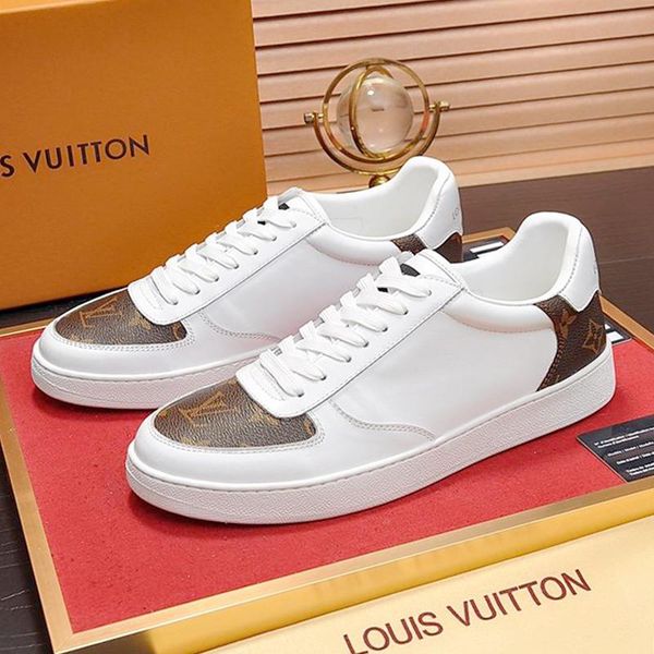 

men casual shoes luxury sneakers chaussures pour hommes casual mens shoes with box luxury zapatos de hombre lace -up men shoes fashion type, Black