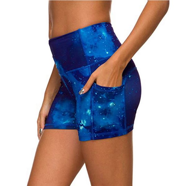 

gym jogging running shorts women's yoga short high waist lifting push up tight sports pocket fitness star color yoga short, White;red