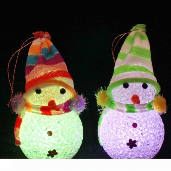 

colorful night light led eva christmas gifts novelty cute glow christmas snowman eva beads light flash xmas party deskdecoration