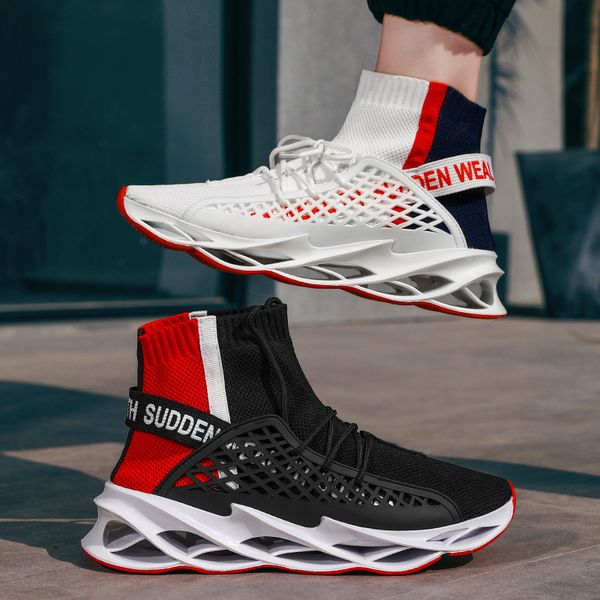

2020 new men's casual shoes men's non-slip socks knife tide shoes breathable lightweight sports breathable net, Black