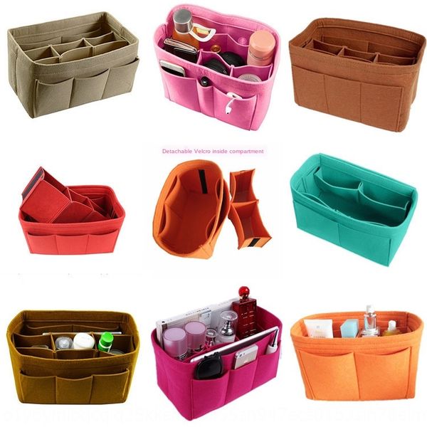 

felt cosmetic storage multi-function women cosmetic bag felt storage bag can be printed, White