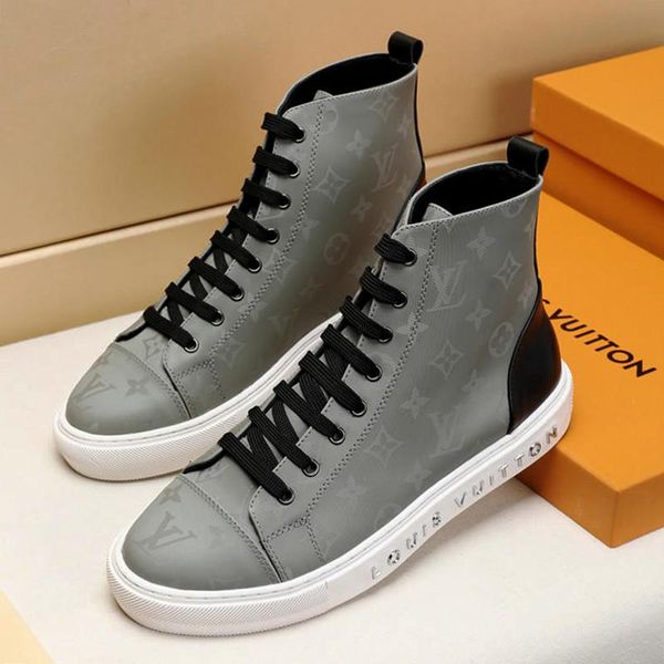 

новый люкс мужская обувь татуировки тапки ботинок chaussures pour hommes ботильоны с коробкой casual luxury мужская обувь мода тип урожай го, Black