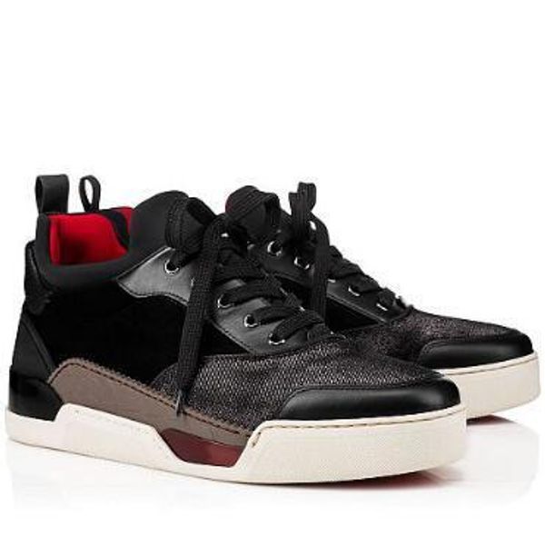 

new designer hococal aurelien sneakers flat with outdoor sports leisure flats luxury man red bottom sneaker eu38-46, Black