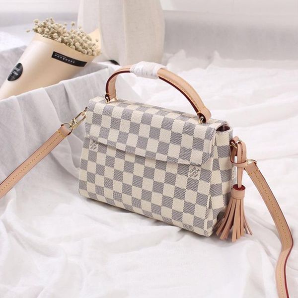 

new arrival fashion style women bag leather handbags handle messenger bags plaid design luxury vintage hand bag drop ship