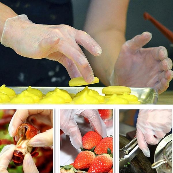 

100pcs/pack cpe food-grade kitchen disposable gloves transparent tableware glove party disposable supply hand protection