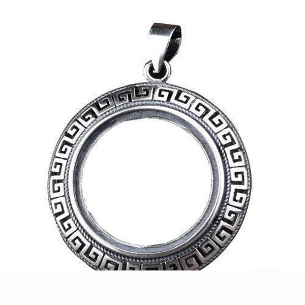 

art nouveau серебро 925 подвески для женщин semi подвесной vintage 25x25mm круглого кабошон янтарного opal лазурит окружения, Silver