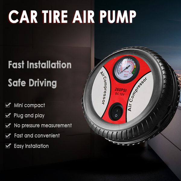 

mini car tire inflator portable tyre air compressor pump car air compressor for ball auto motorcycles bicycle bike motorbike