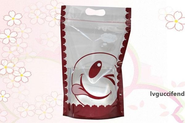 

50pcs 12x18cm clear plastic packing bag stand up pouch resealable doypack zipper coffee nuts storage packaging bag