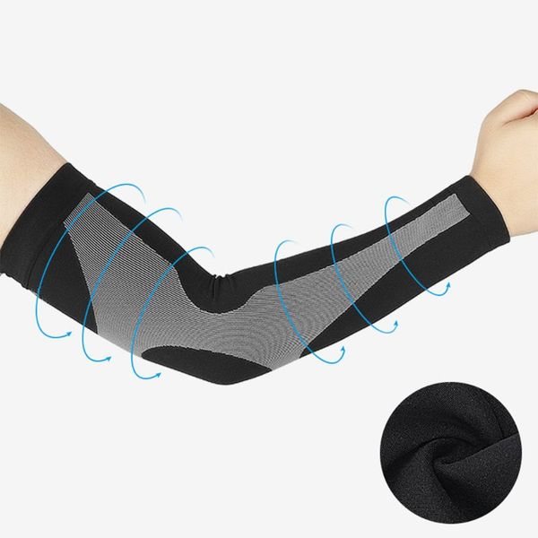 

1 пара unisex arm грелка sun uv защита спорт бег велосипед велоспорт баскетбол волейбол гольф elbow arm рукава обложка, Black;gray