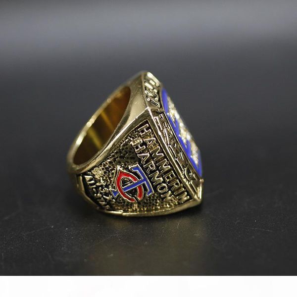 

g hall of fame baseball 1954 1975 #3 harmon killebre team champions championship ring with wooden box set souvenirfan men gift wholesal, Golden;silver