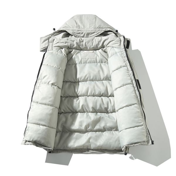 

men jacket coats thicken 2020 new warm winter windproof jackets casual mens parka hooded outwear cotton-padded jacket, Black
