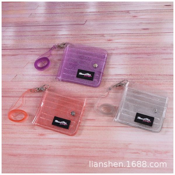 

colorful transparent coin purse data cable hand key case pvc card card storage bag storage bag