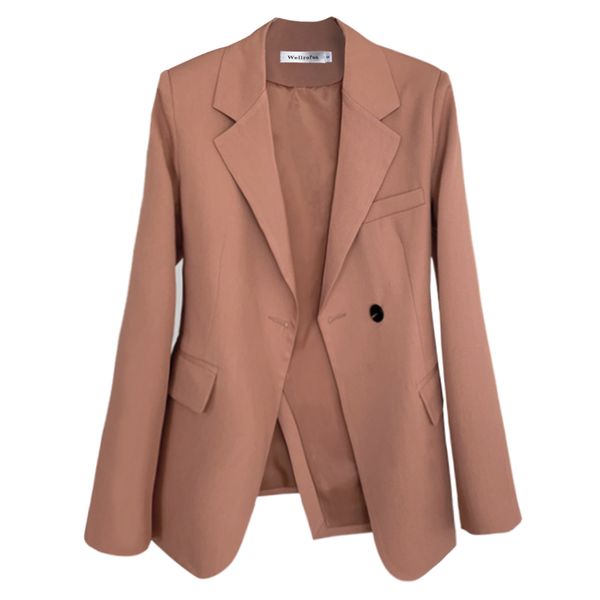 

women's suits & blazers designer women and jackets single button notched high street runway blazer fashion feminino korean, White;black