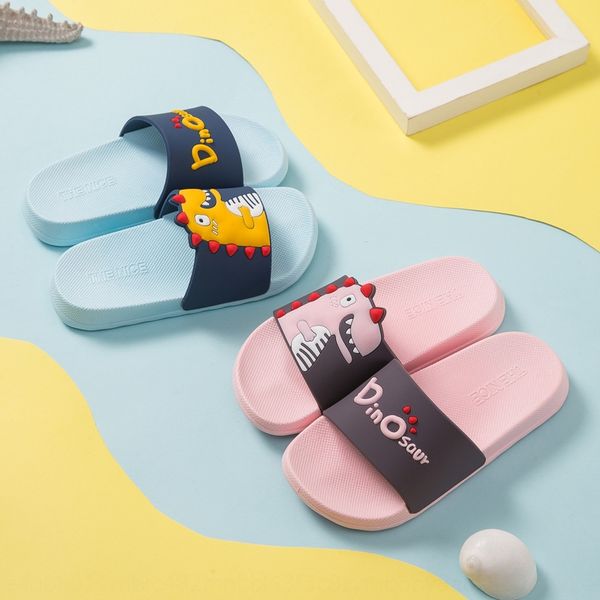 

pqago new children' for boys and girls indoor household cute cartoon anti-skid children children slippers sandals children' slip, Black;grey