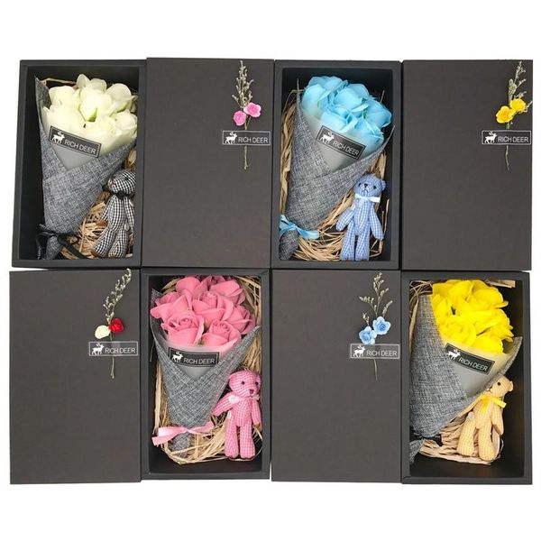 

mothers gift bouquet bear artificial wedding carnation day day soap bh2947 with valentine's rose gift box tq2 festival flower birt jdwv