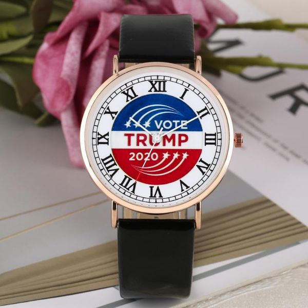 

trump 2020 wristwatch ladies watch leather strap quartz women's wrist watches new arrivals female timepieces horloge dames, Slivery;brown