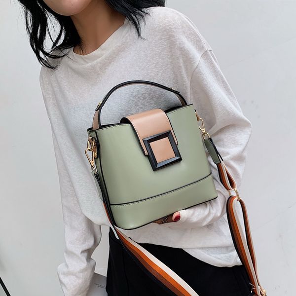 

fashion soft bucket shoulder crossbody bags for women handbags 2020 totes ladies messenger bag female purses