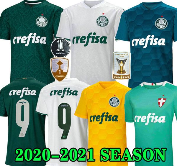 

20 21 palmeiras soccer jersey home green dudo g.jesus jean alecsandro 20 palmeiras away allione cleiton xavier football shirts, Black;yellow