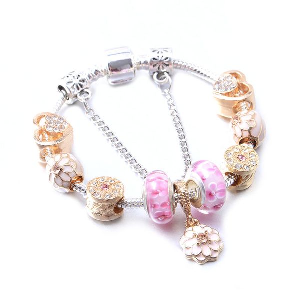 

fashion 2020 charm new golden diy crystal beaded butterfly bracelet female february 14 valentine's day gift, Black