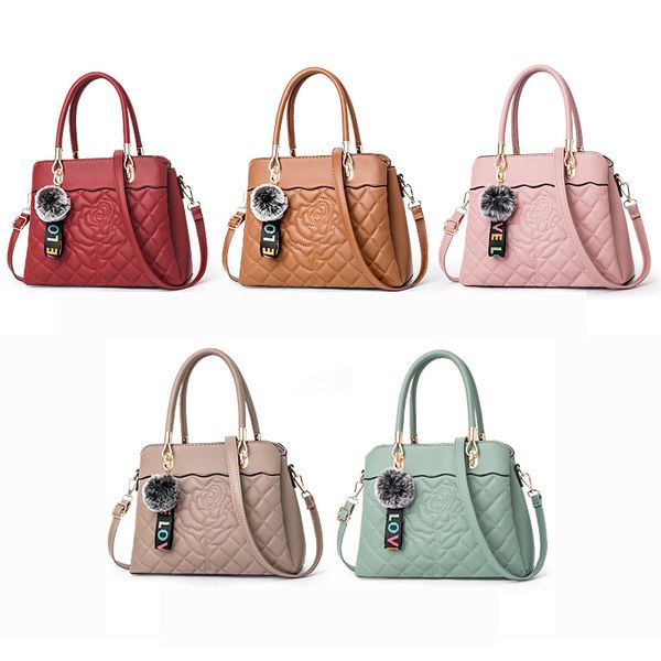 

women hairball ornaments totes handbag party purse ladies messenger crossbody shoulder flowers design bags women tote