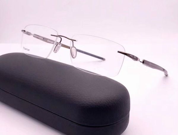 

2020 sport-brand xo5126 rimless glasses male rectangular light-weight pure-titanium prescription designer glasses eyeglasses full-set case
