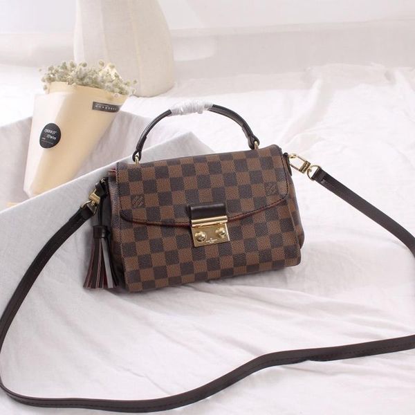 

new arrival for women leather shoulder small flap crossbody handbags handle tote messenger bags plaid design vintage ladies bags