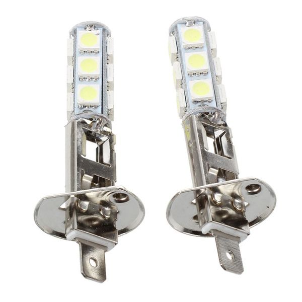 

2 pcs auto light headlight lamp h1 white 13 smd led chips