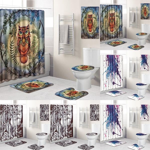 

new product bath thickened waterproof shower curtain non-slip floor bath toilet cover carpet shower curtain floor mat mat carpet
