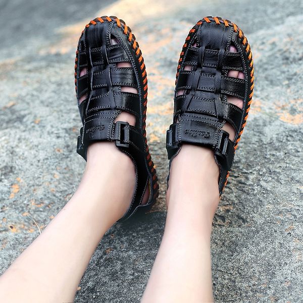 

fashion sneakers 2020 flip sandalias work mens zomerschoenen water sandles heren man for mens flops verano sandals footwear men, Black