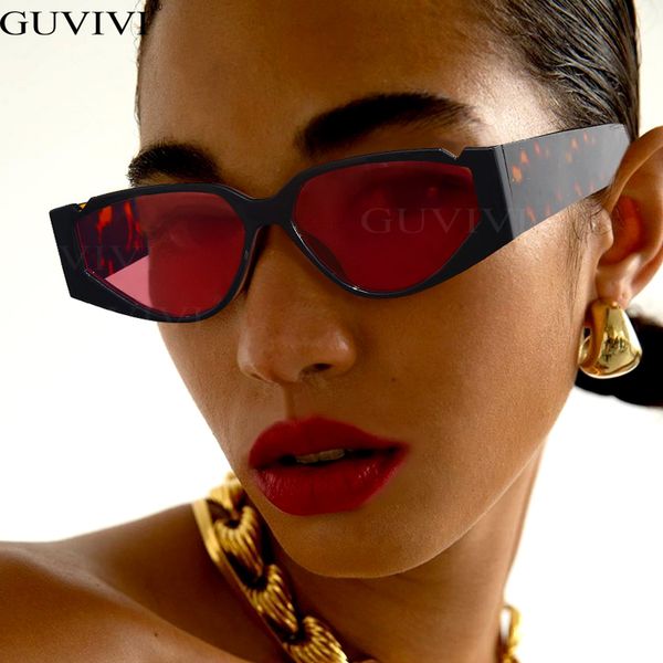 

vintage punk sunglasses women 2020 luxury fashion square sunglasses men retro red leopard steampunk cat eye glasses shades uv400, White;black