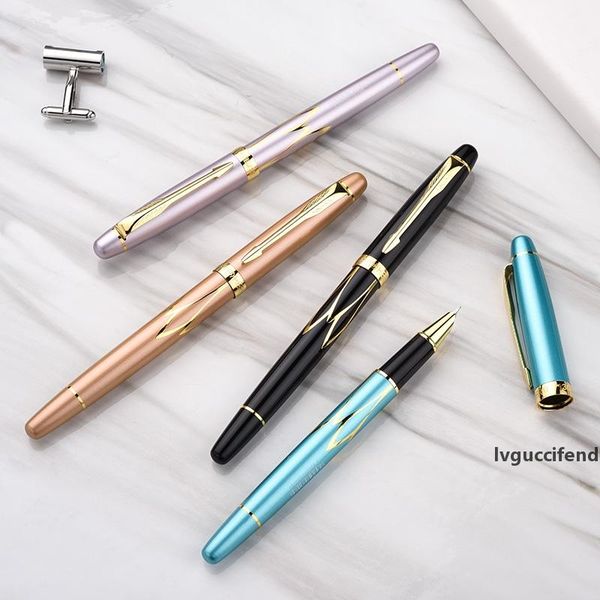 

1pc hero 1308 arrow gold clip 0.38mm ink fountain pen extra fine business office gift financial pens school supplies