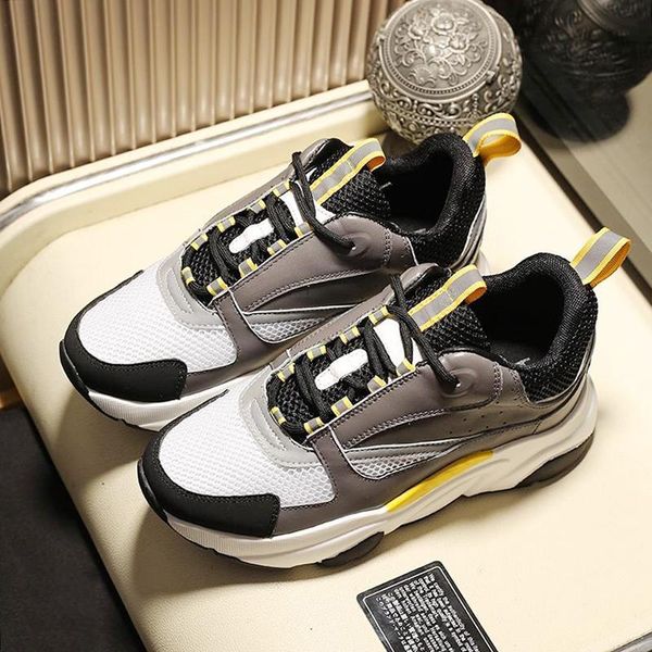 

new arrival b22 calfskin sneaker men 's shoes lace -up sports breathable soft footwears fashion classic shoes zapatos de moda para hom, Black