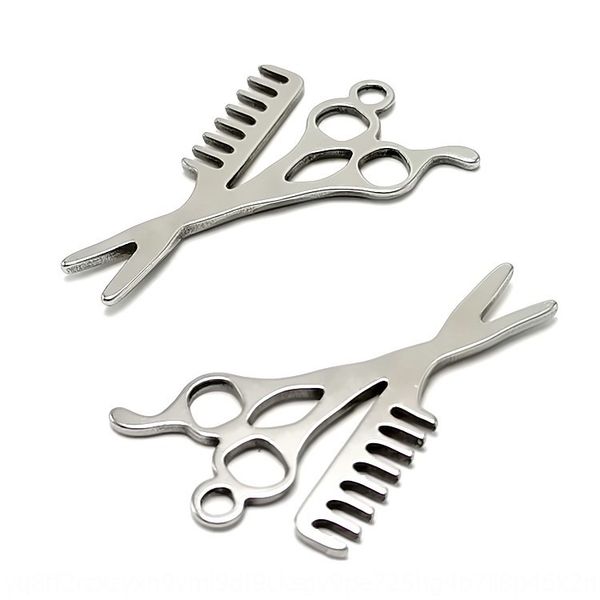 

diy stainless steel unique scissors comb hairdresser scissors pendant diy pendant, Silver