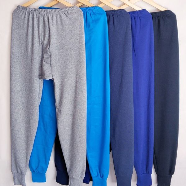 

men's cotton large size autumn men's middle-aged and elderly thin loose line lining can warm pants warm pants wear 160kg, Black;white