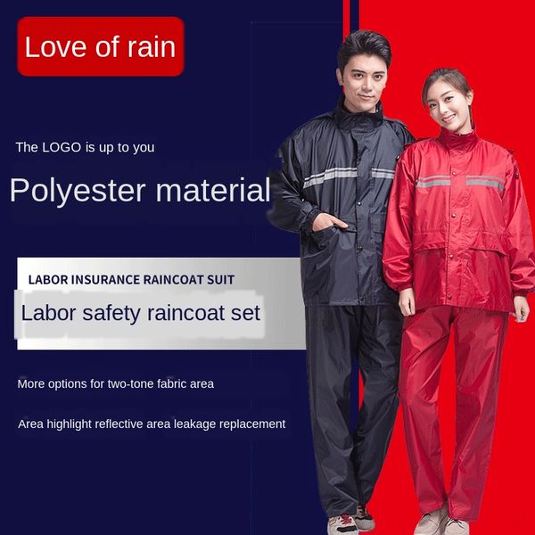 

63ggs camouflage motorcycle vehicle electric vehicle split labor protection single riding raincoat motorcycle electric car raincoat and rain, Black