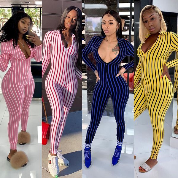 

новое прибытие горячие продажа европейский цвет контраст стиль глубокий v форма шеи мода sexy комбинезоны с длинным рукавом женщины rompers, Black;white