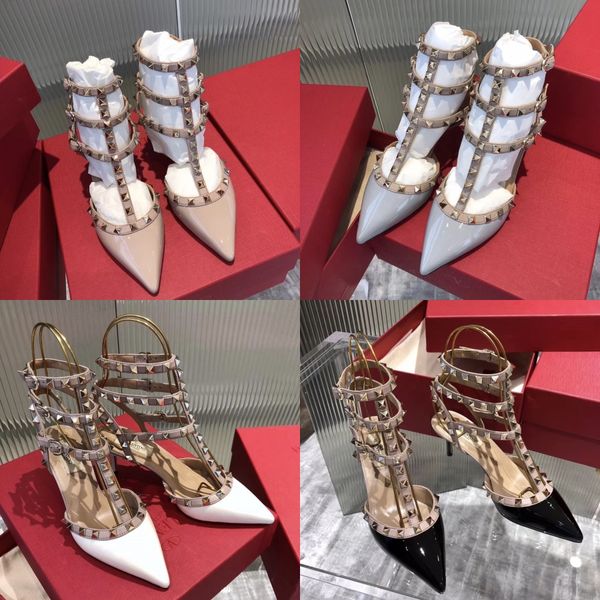 

rumbidzo women sandals 2020 sping summer peep toe high heels hollow gladiator sandalias rhinestone crystal shoes woman c27#982, Black