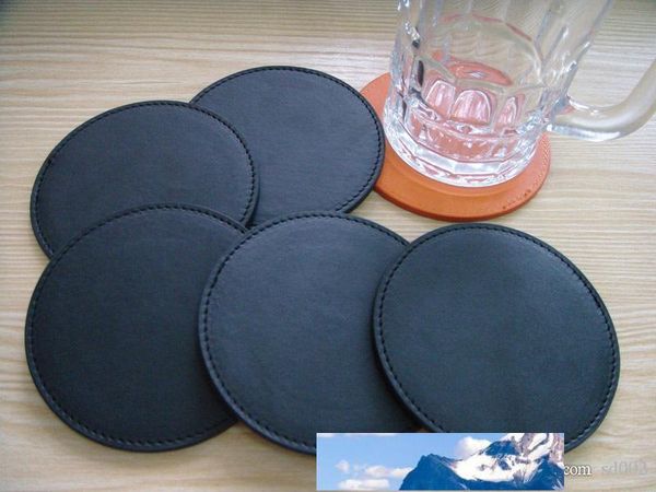 Tappetini per tazze in PU Personalizzabili Sottobicchieri personalizzati Isolamento Ciotola Pad Arancione Nero Produttori professionali Vendita calda 2cp V