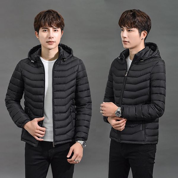

2020 men hooded ultralight jacket parka hiking camping climbing trekking warm coat line portable package men pack clothing l37, Black