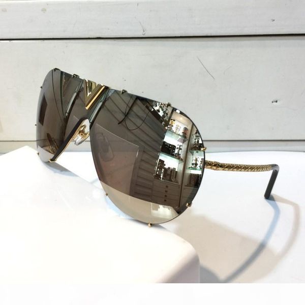 

luxury-z0896e men women sunglasses uv protection lens 0896 fashion oval coating mirror lens frameless color plated frame come with package