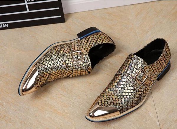 

newitalian luxury style gold мужские бизнес пром обувь из натуральной кожи мужские платья свадебная обувь toe мужчины остроконечные квартиры, Black