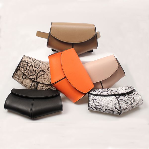 

women serpentine fanny pack ladies new fashion waist belt bag mini disco waist bag leather small shoulder bags, Black;red