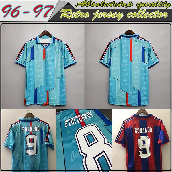 

96 97 retro jersey barcelona home away 06 07 08 96 97 ronaldinho ronaldo guardiola xavi iniesta year vfootball shirt, Black;yellow