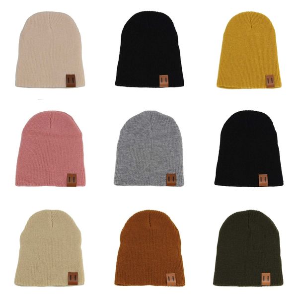 

kids pompom knitted hats kids chunky skull caps winter cable knitted slouchy crochet hats outdoor warm beanies cca#743, Blue;gray